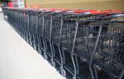 Row of grocery carts