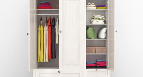 Wardrobe with drawers