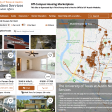 Home screen of Off-Campus Housing Marketplace website with apartment listings net UT Austin.