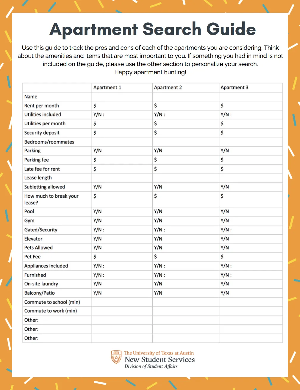 Apartment Search Guide