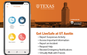 Flyer for the UTPD Live Safe app