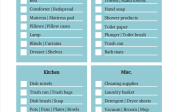 Packing checklist document