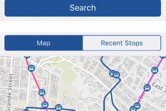 Screenshot of CapMetro app