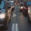 Multiple cars stopped in traffic