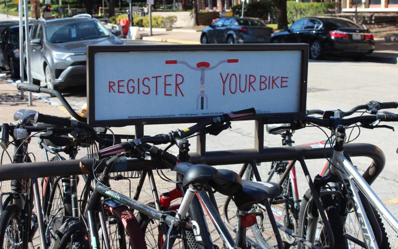 Parked bikes